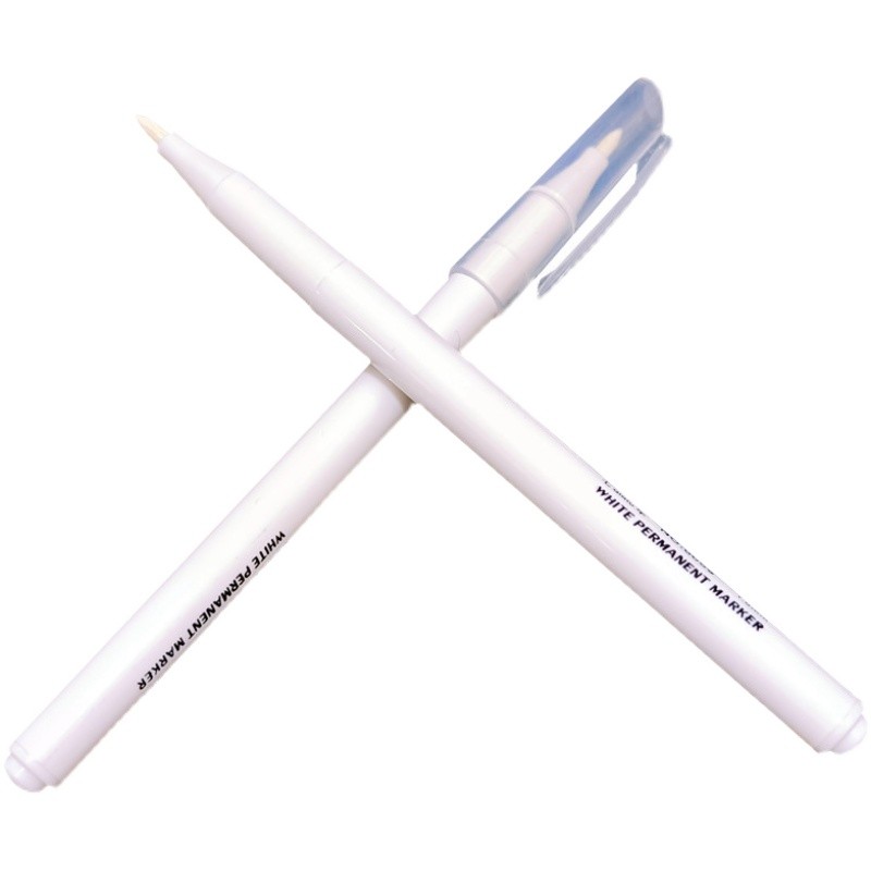 七牛白色勾线笔美术防水丙烯高光绘画笔卡纸记号笔画笔不掉色