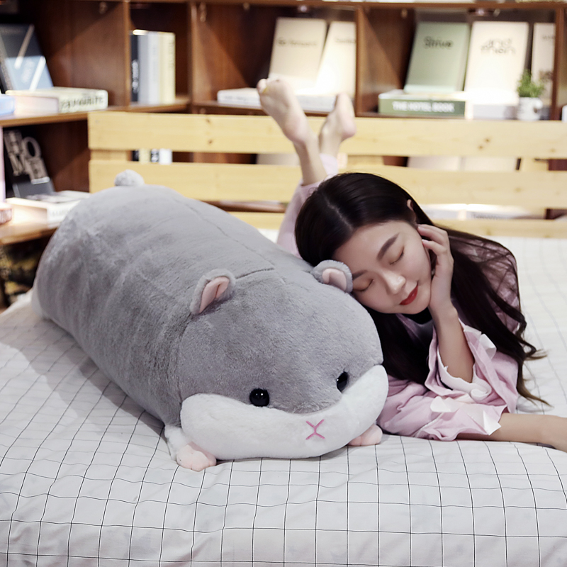 仓鼠抱枕长条枕床上大靠背垫男生款睡觉枕头女生床头趴趴靠枕可爱