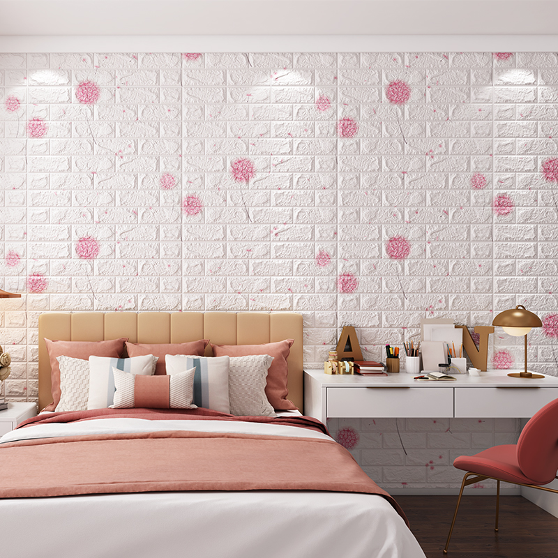 3d立体墙贴墙纸自粘防水防潮壁纸泡沫砖卧室温馨电视背景墙面装饰