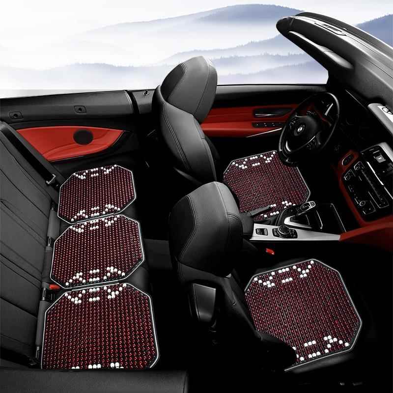 奇瑞15E5旗云风云82X1E3欧萌达木珠坐垫汽车夏季腰靠座椅