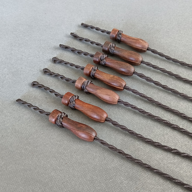 大红酸枝古琴琴轸雁足老红木莲花轸足麻花轸穿好绒扣通用斫琴配件