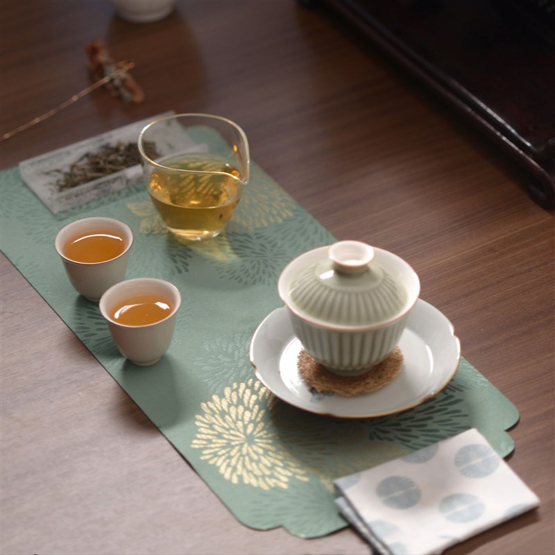 乾晟佳品中式复古织锦花厢雅礼茶席布艺餐垫茶托垫茶台桌旗干泡垫