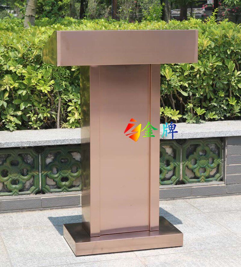 新品咖啡色演讲台接待台餐厅迎宾台站岗台咨客台物业台酒店接待台