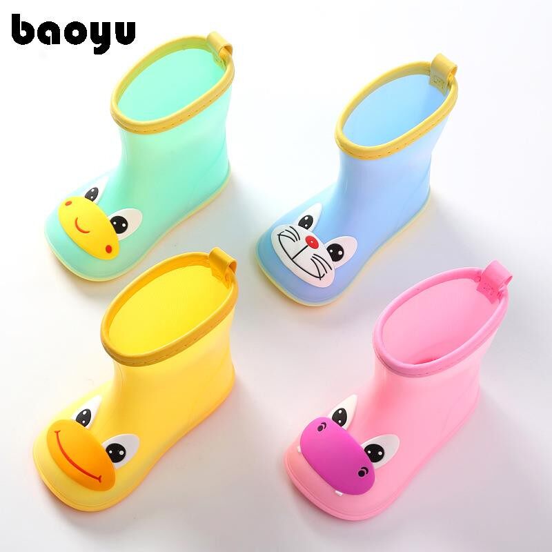 鲍雨儿童雨鞋男童水鞋幼儿套鞋宝宝胶鞋女童可爱卡通四季学生雨靴