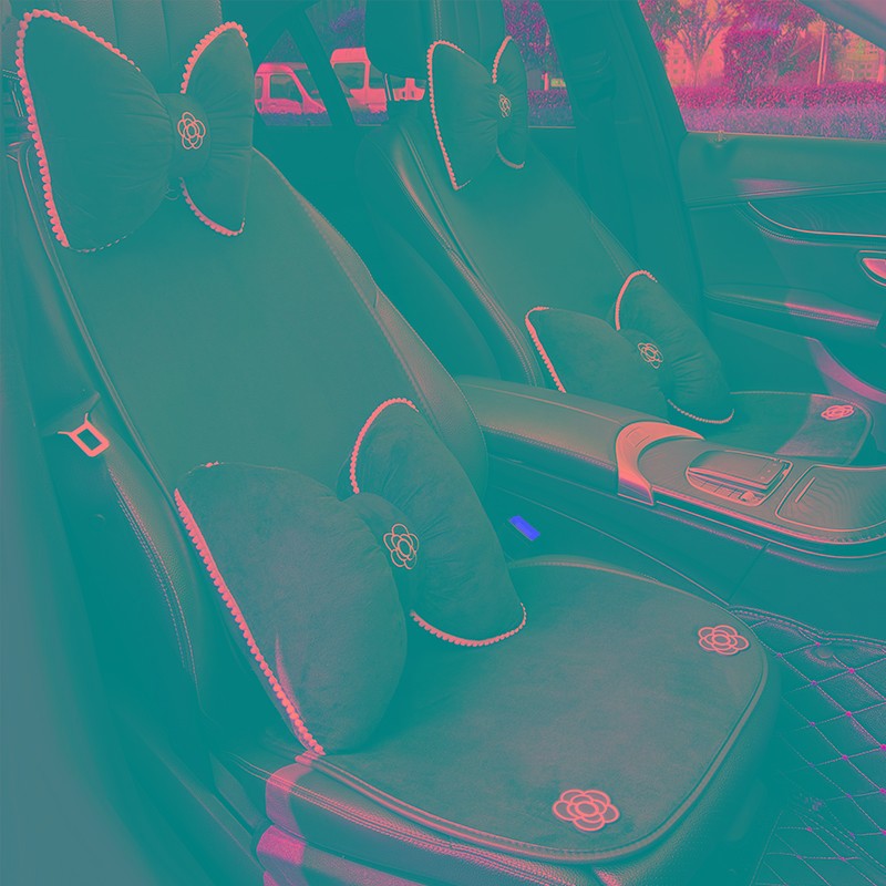 汽车腰靠护腰典雅冬季短绒靠垫腰垫车载腰部支撑座椅头枕装