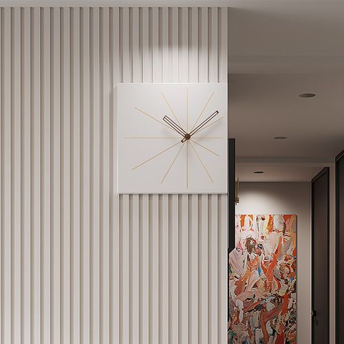 2024新款现代简约客厅拐角双面挂钟家用转角时钟餐厅钟表静音挂表