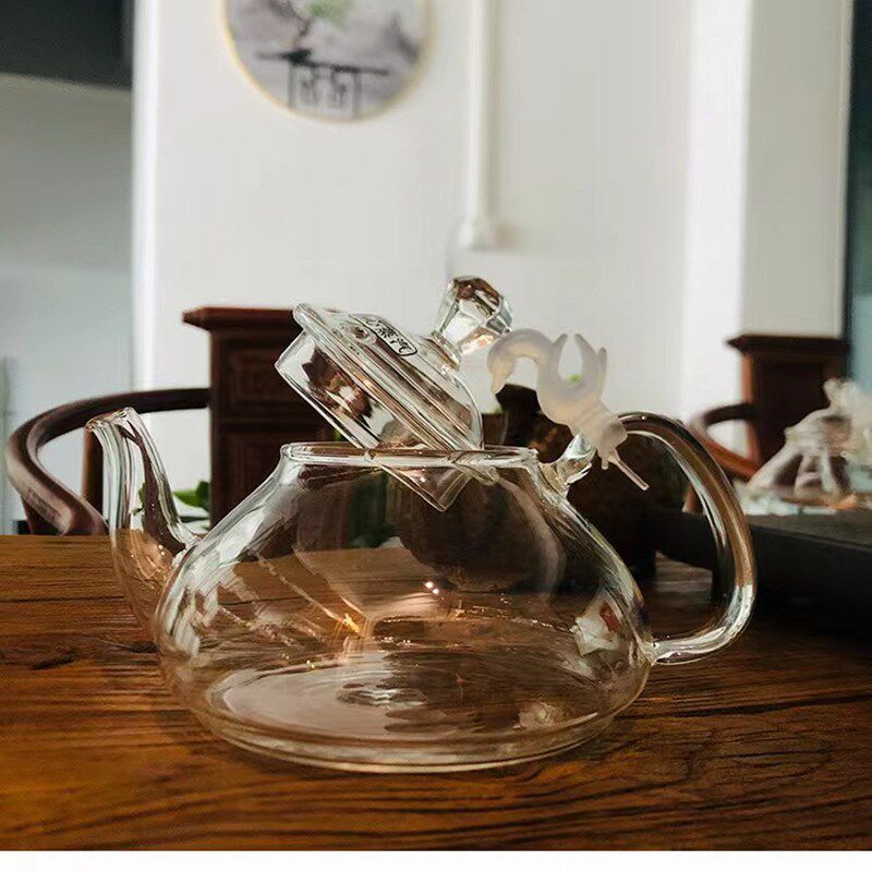 聚韵玻璃壶电陶炉专用高硼硅耐高温烧水茶壶养生壶明火壶外玻璃壶