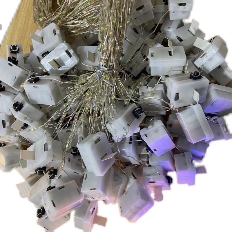 1米纽扣led灯线礼盒灯带闪花束彩灯烘焙礼盒装饰灯电池彩灯串