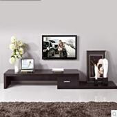 简约大方现代休KLA式 黑色木纹电视板柜闲视听柜地柜