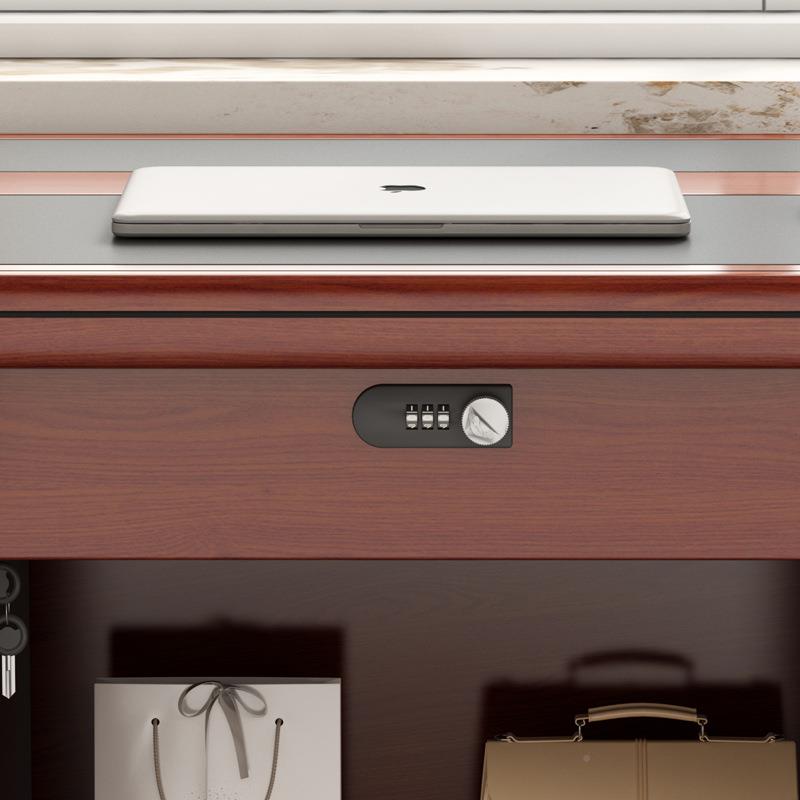 简约现代台职电脑桌家用办公桌单人员桌式厚FSM带抽屉加财务桌包