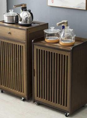 ?茶家用小桌茶台边几XCX柜侧柜实木泡茶茶吧茶烧水壶一体水桶架水