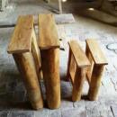 全桌腿1002桌简约实用家用木质脚子台脚台架家具支架大板木台底实