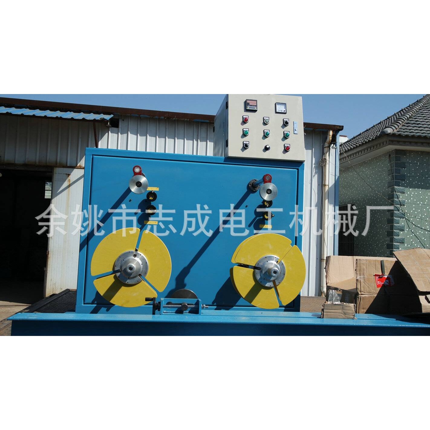 交叉网状双轴成圈机 交叉双轴成圈网线收线打饼机 电线绕线机