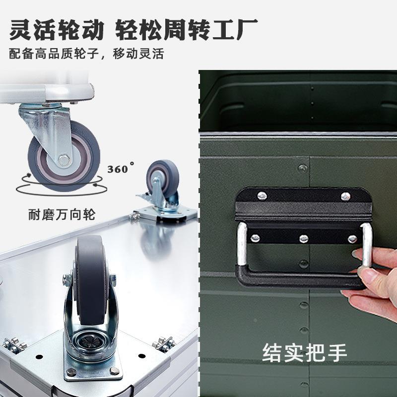 全铝具带轮无盖工箱修具收纳工仓机库运656输露营储物箱家庭图片