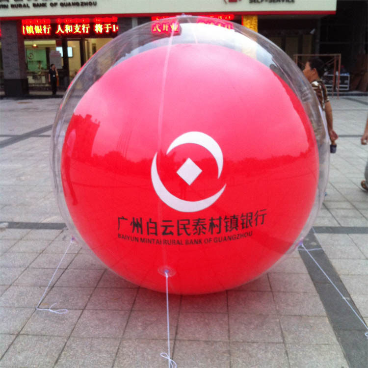 PVC双层落地广告气球可印图案