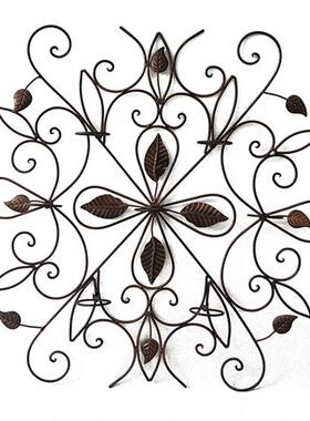 创厂家直墙销欧式意复居古铁艺叶子烛台壁挂RC184194家客厅壁装饰