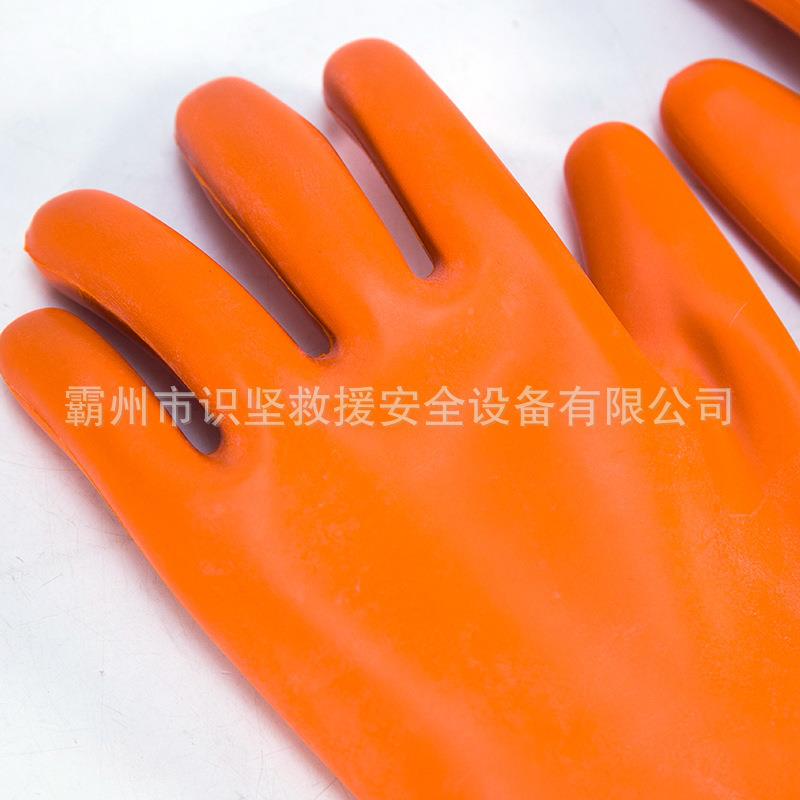 橘黄色耐USE绝缘5手套3KV带电作业橡胶压手套电工用高压护防手套