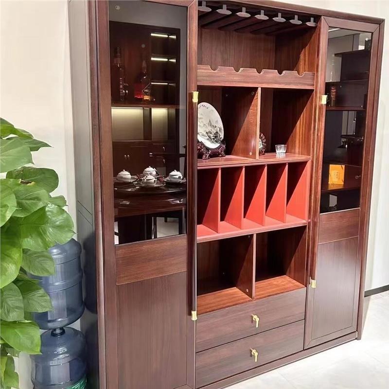 设计师款自建橱别墅全酒柜储物柜柜乌屋金木SDV新式整墙到中顶量