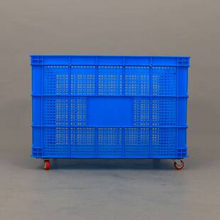 带轮子塑料周转筐755框包装物流中转网格周转箱