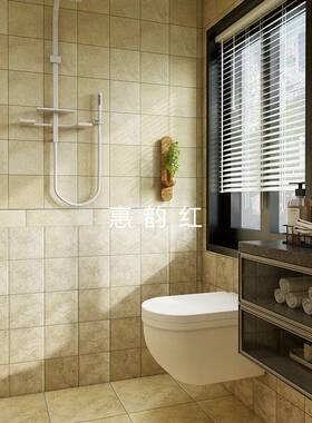 美式卫生间瓷砖田园民宿别墅仿古砖莱姆石法式小花砖复古地砖墙砖