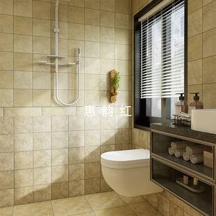 美式卫生间瓷砖田园民宿别墅仿古砖莱姆石法式小花砖复古地砖墙砖