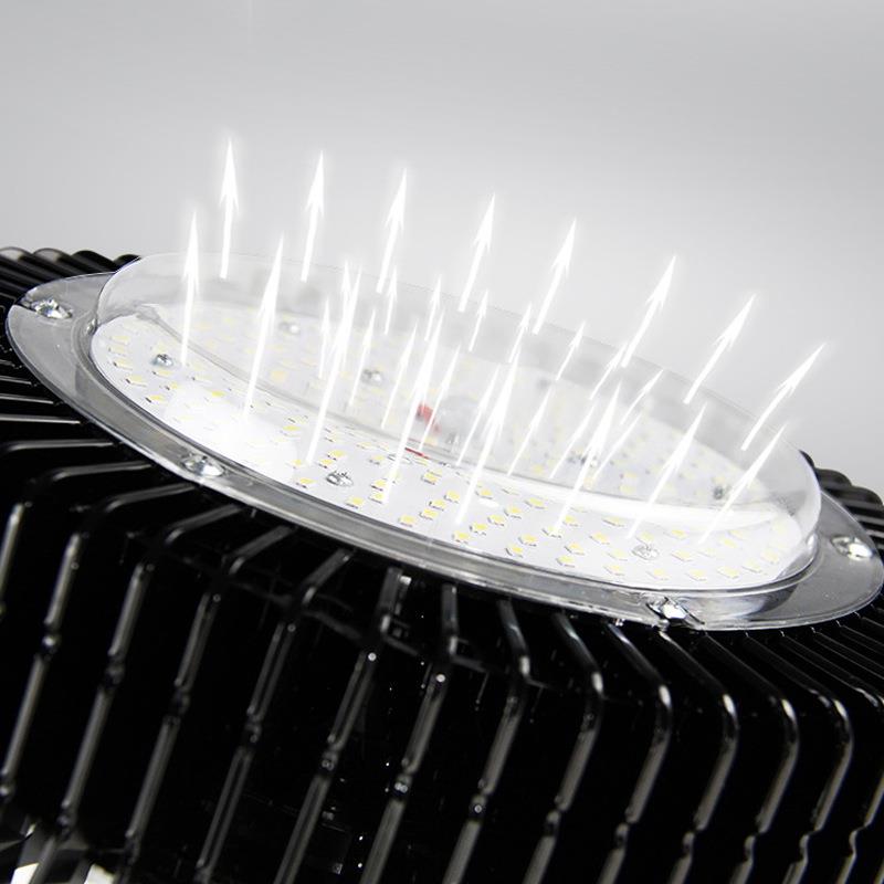 LED鳍片工IVE矿灯厂房仓库车灯间吊工程吊链灯吊杆天棚灯明工矿照