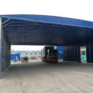 户外大型伸缩遮阳篷电动推拉雨棚活动收缩仓库活动物流排挡蓬