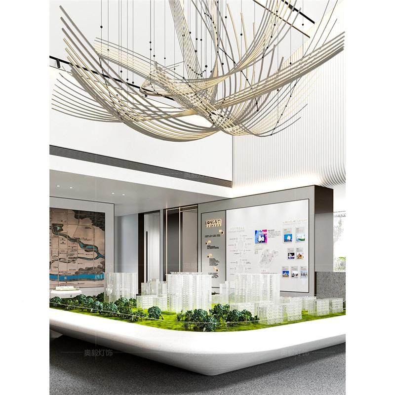 非标程吊灯成套灯具酒店别墅售277楼部L沙工盘D亚克力发光高E空挑,家装灯饰光源,智能吊灯,淘宝优惠券,粉丝福利购,淘宝优惠卷