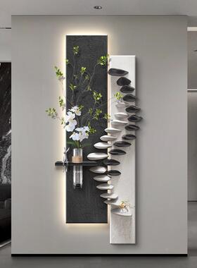 水培绿植入户玄关装画步高升客厅走廊过道挂饰大步白RBH11272墙造