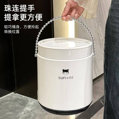 高颜值轻奢马垃圾带盖家容用客厅卧室卫NZN生桶间厕所大量创意网