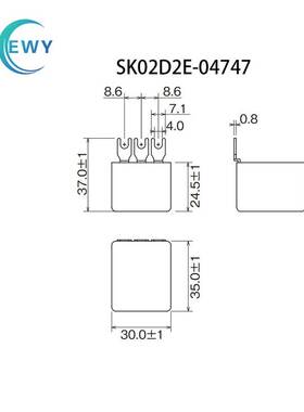 EWY 电机浪涌吸收器 SK02D2E-04747火花消除器 0.47UF 47R 250V