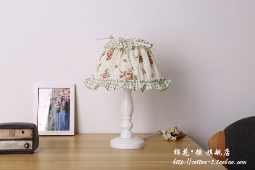 欧式客厅书房卧室床头灯喂奶小夜灯创意时尚布艺可调光布艺装饰台