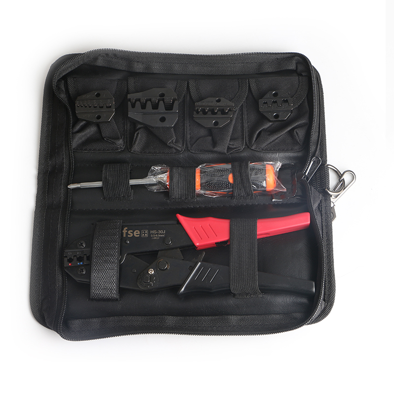 华胜裸端子压线钳线鼻子管型冷压接线多功能电工装FSK-30JN