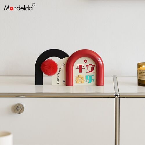 Mandelda平安喜乐家居饰品乔迁之喜客厅电视柜高级感玄关装饰摆件