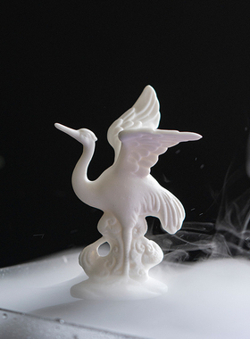 陶瓷动物仙鹤小摆件造景小装饰品配件鱼缸园艺沙盘流水枯山水摆设