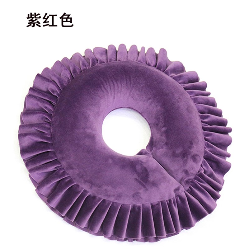 美容院床u形趴趴枕可拆洗圆形按摩床头脸洞口脸枕胸趴垫乳胶枕头