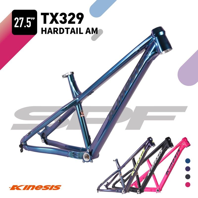 卜威kinesis TX329硬尾AM铝合金车架27.5轮径桶轴BOOST车架148开