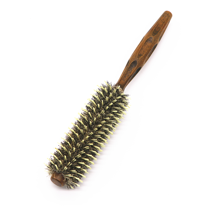 发廊卷发梳子内扣女家用造型猪鬃毛圆筒滚梳卷梳美发梳子