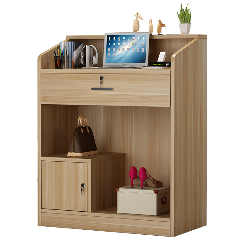 收银台柜台简约现代店铺吧台小型前台接待台超市便利店收银桌柜台