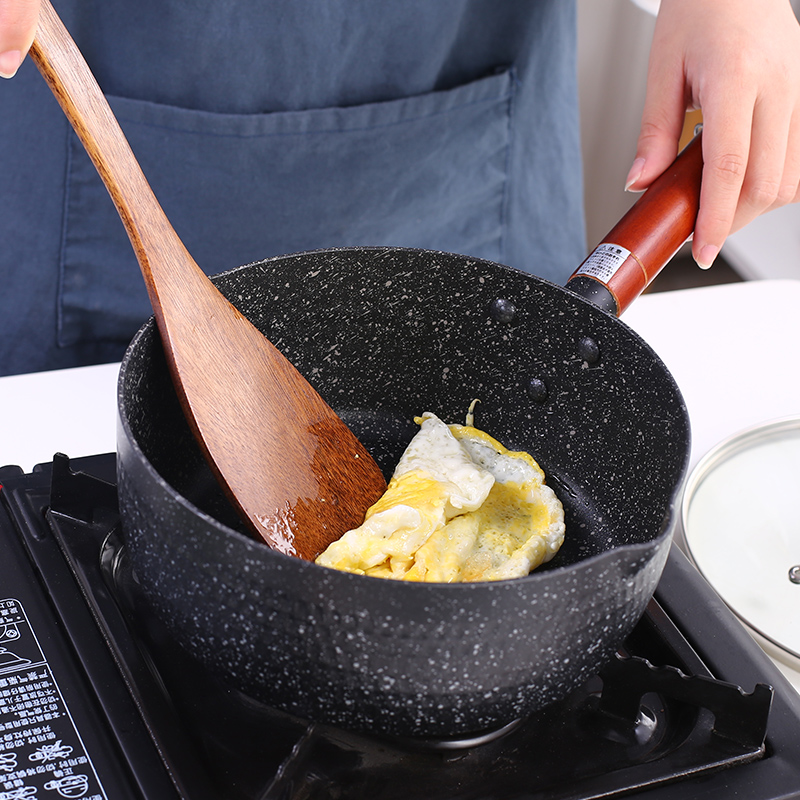 奶锅大容量超大不粘大号烧奶锅2cm麦饭石家用燃气单柄辅食锅20cm