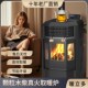颗粒木柴两用取暖壁炉办公室智能环保全自动暖风高端真火取暖炉