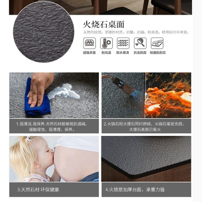 火烧石餐桌转盘 酒店家用圆桌子转盘火山石大理石长方形圆形定制