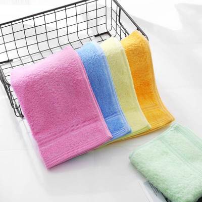 5条装金好木纤维儿童毛巾美容巾柔软吸水婴孩竹纤维小毛巾洗脸巾