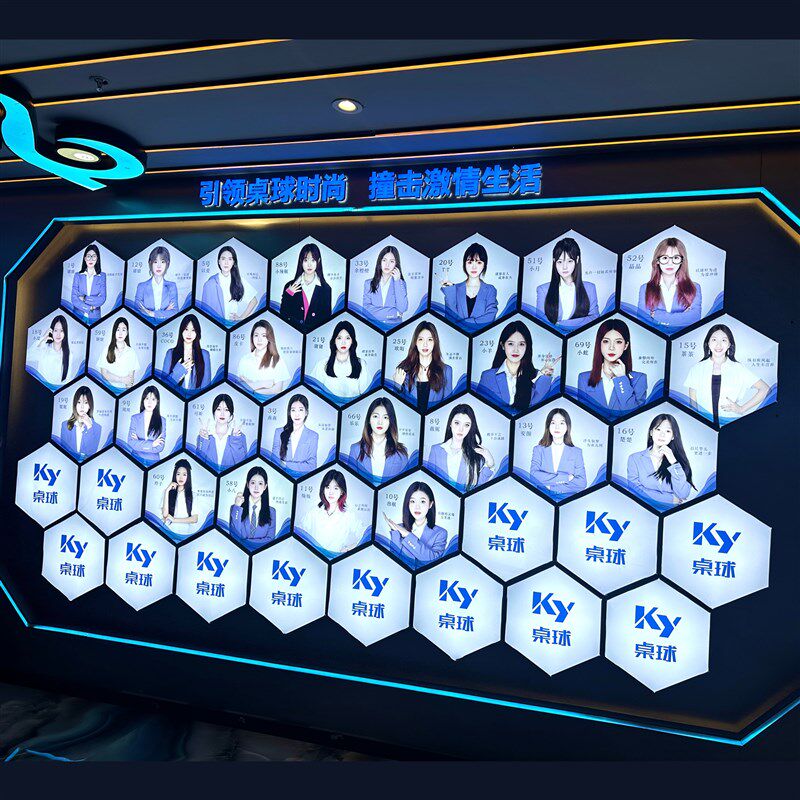 定做LED六边形圆形无边框卡布软膜异形UV广告招牌台球助教灯箱