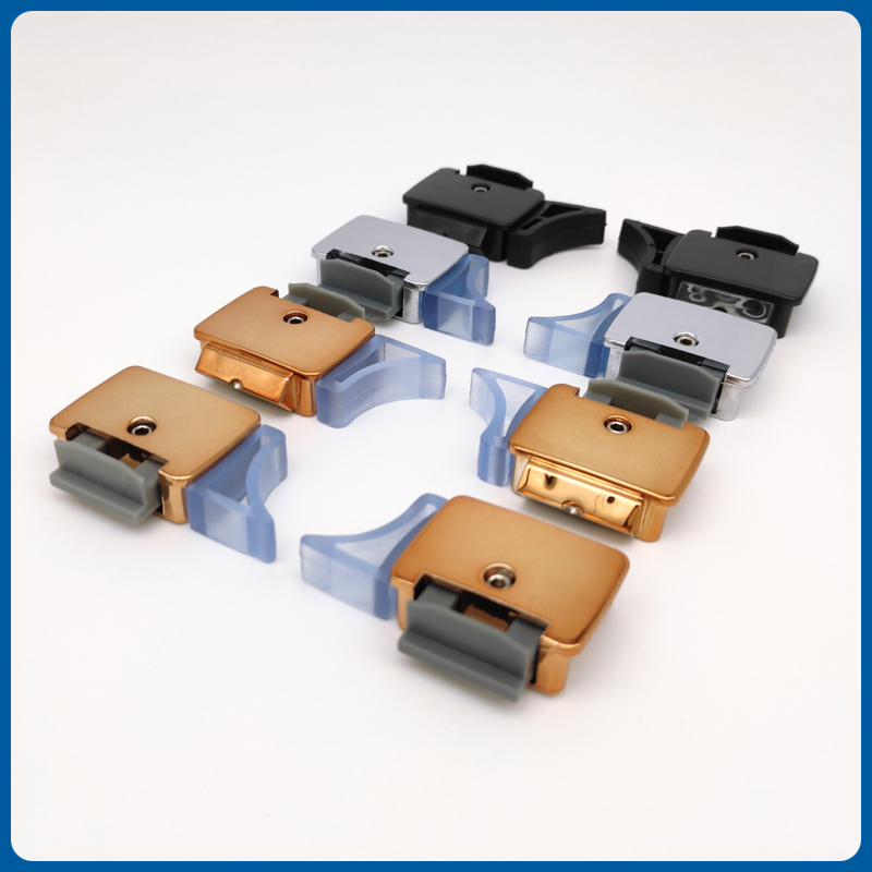 易装式定位器大中小号淋浴房玻璃移门不锈钢轨道滑轮免开孔防撞块