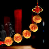 文玩送挂件客厅五福葫芦工艺品葫芦摆件天然寿家居装 饰玄关乔迁