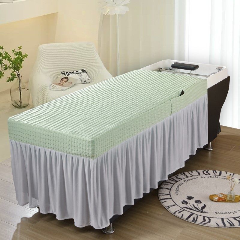 冰丝凉席冰豆豆加厚头疗洗头床罩单夏季理发美容院专用软席可水洗