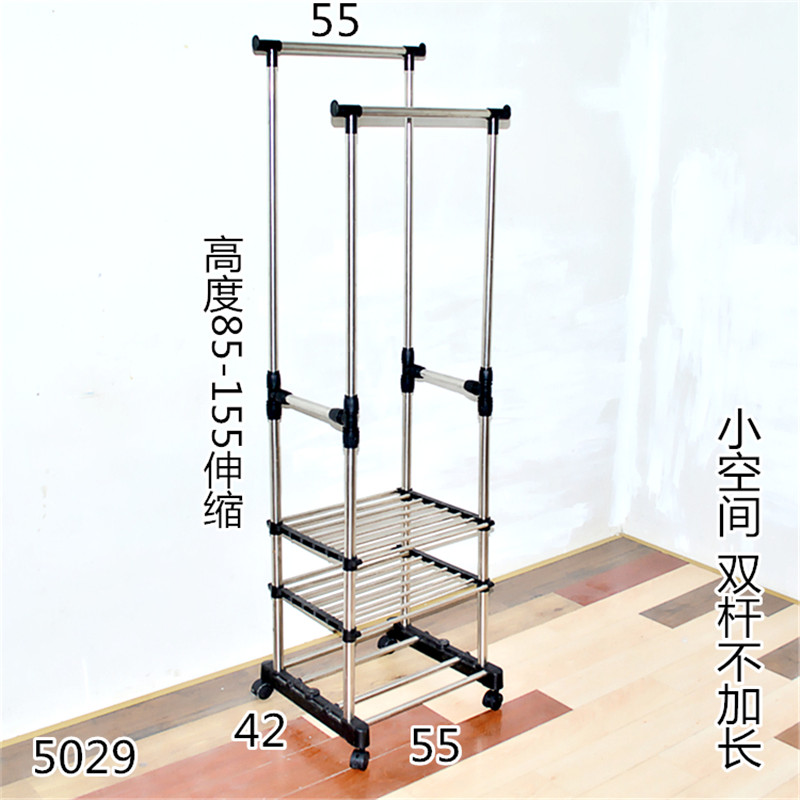 窗台落地晾衣架单杆式 双杆单杆不锈钢折叠移动伸缩飘窗晾晒架