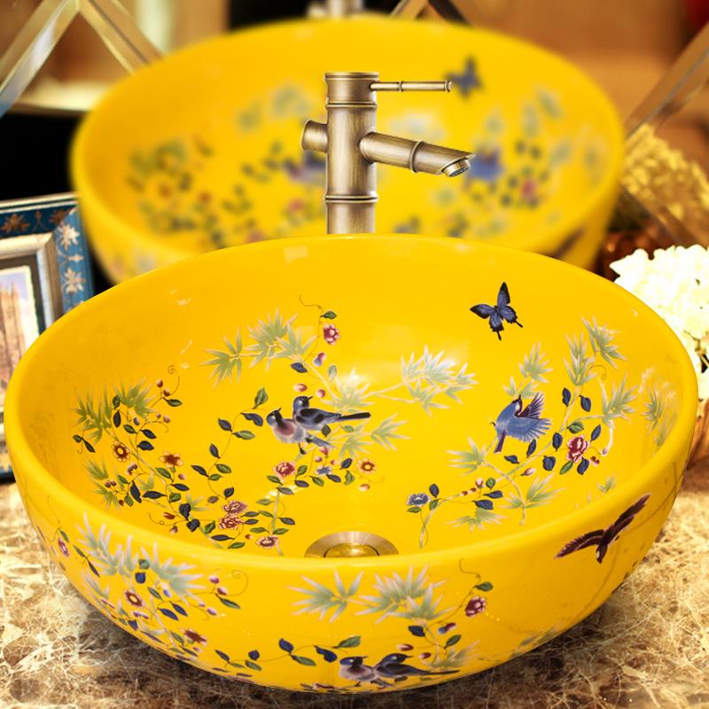 陶器11面盆洗脸盆 浴室台盆台上洗盆 盆艺术洗瓷手洗漱池卫生间酒