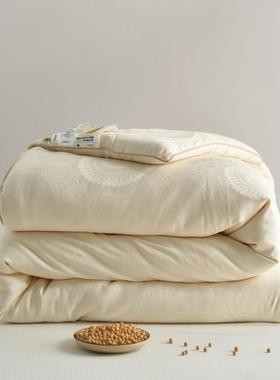 A类8被0YVZ%大豆纤维芯提加厚柔软保暖秋复合金冬被春被单双人轻
